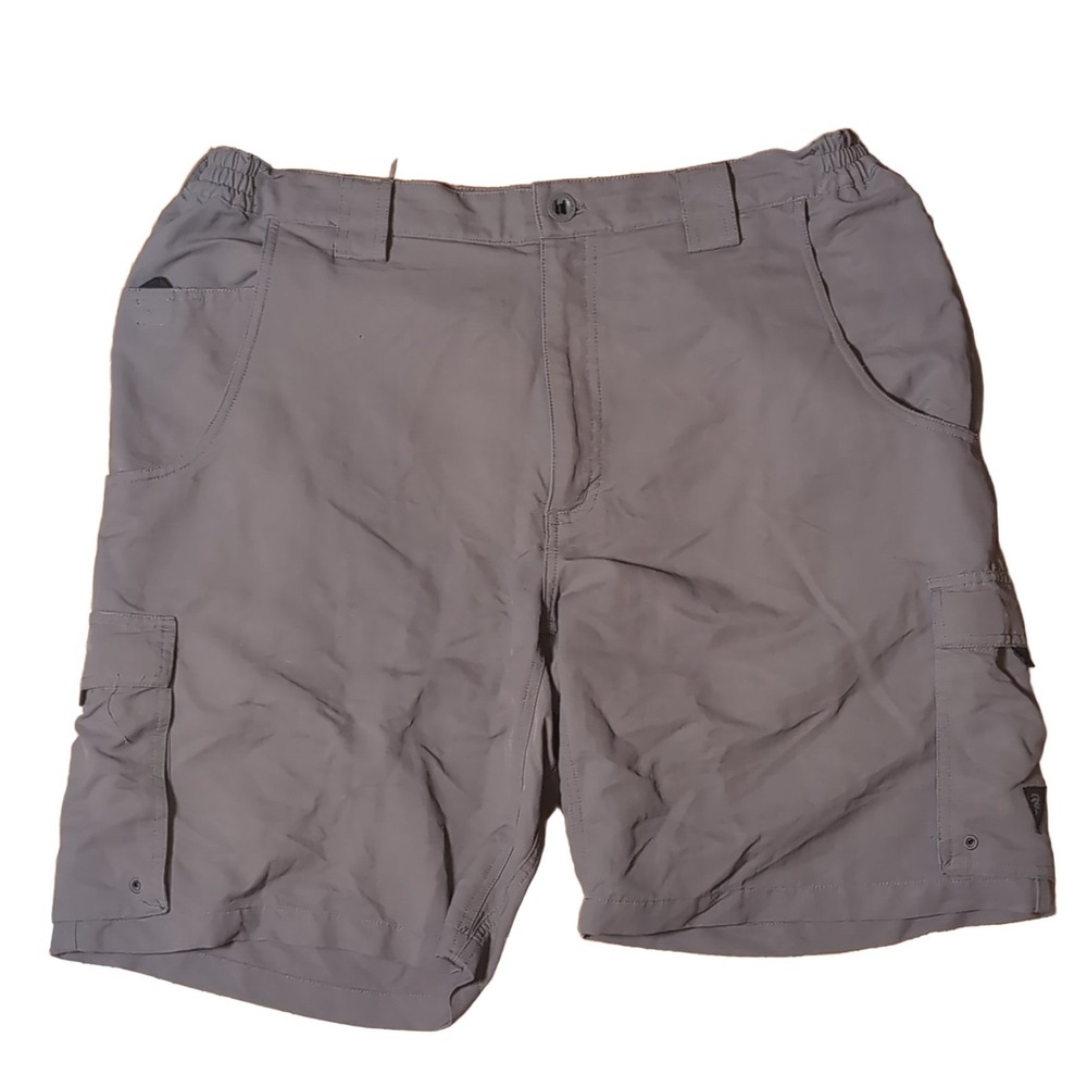 RailRiders Trailblazers Men's Cargo Shorts L Grey Nylon Zip Waist 34x10